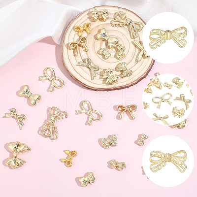 34Pcs 17 Styles Rack Plating Alloy Beads FIND-PA0001-46-1