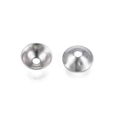304 Stainless Steel Bead Caps STAS-S057-48B-P-1