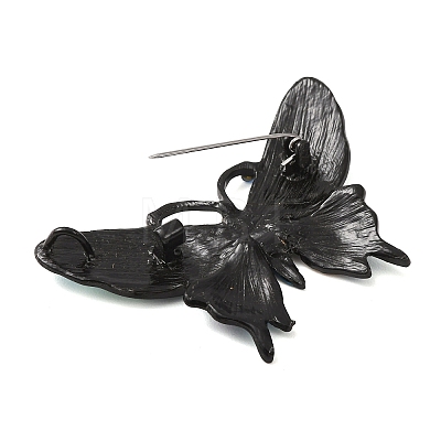Butterfly Alloy Enamel & Rhinestone Brooches AL-CBABC7F-01EB-02-1