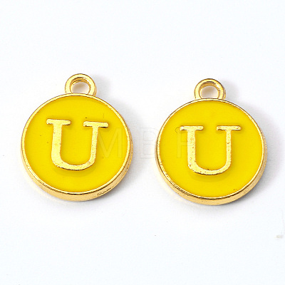 Golden Plated Alloy Enamel Charms LS-X-ENAM-S118-09U-1