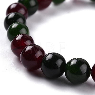 Dyed Natural Jade Beads Stretch Bracelets BJEW-J183-B-06-1