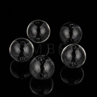 Handmade Blown Glass Globe Beads X-DH017J-1-1