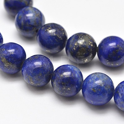 Natural Lapis Lazuli Round Bead Strands X-G-E262-01-12mm-1