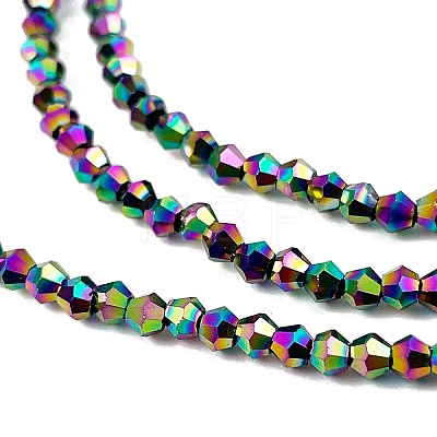 Transparent Electroplate Glass Beads Strands EGLA-A039-T2mm-UA02-1