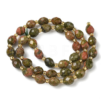Natural Unakite Beads Strands G-F809-A48-01-1