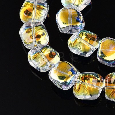 Electroplate Glass Beads Strands EGLA-N012-07B-1