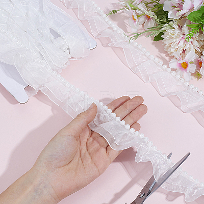 5 Yards Polyester Lace Ribbons OCOR-GF0006-14A-02-1