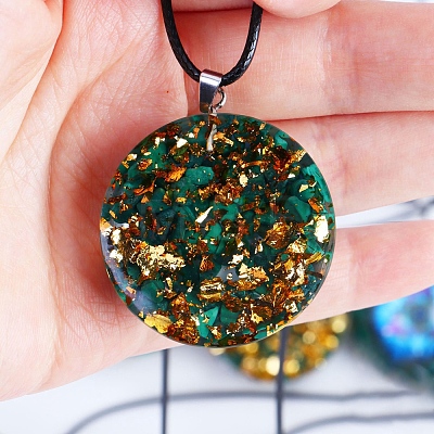 Resin Pendant Necklaces PW-WGFEBCC-01-1