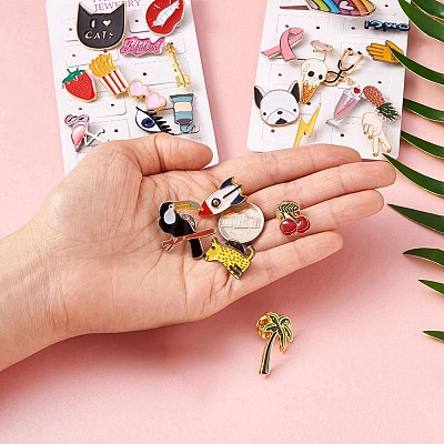 Kissitty Alloy Enamel Brooches JEWB-KS0001-01-1