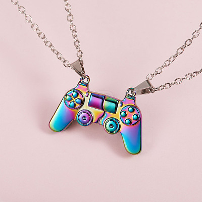 Magnetic Game Controller Pendant Matching Necklaces Set JN1013A-1
