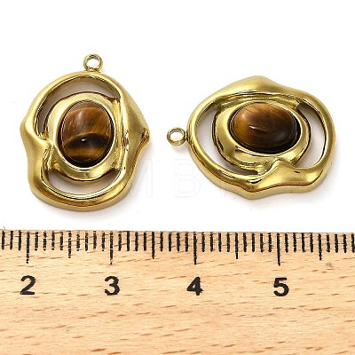 Natural Tiger Eye Pendants STAS-H438-10G-04-1