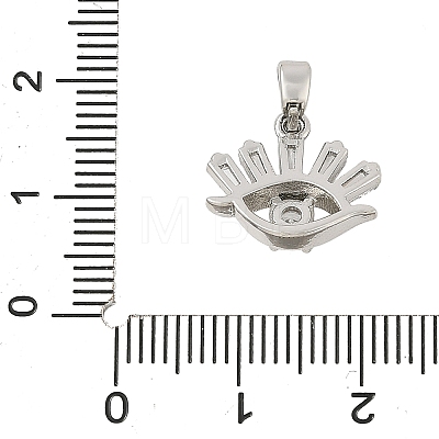 Brass Micro Pave Cubic Zirconia Pendants KK-U056-02P-1