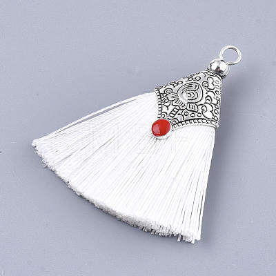 Polyester Tassel Pendant Decorations FIND-T036-01-1