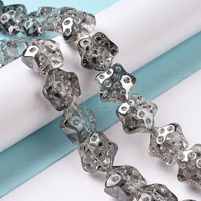 Transparent Electroplate Glass Beads Strands GLAA-C025-01-1