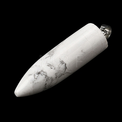 Natural Howlite Pointed Pendants G-F820-12A-1
