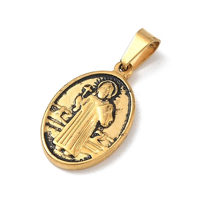 Religion 304 Stainless Steel Pendants STAS-H264-13H-AG-1