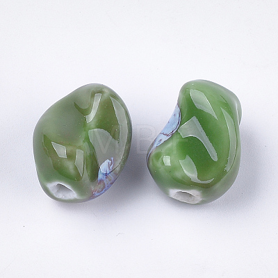 Handmade Porcelain Beads X-PORC-S498-03D-1