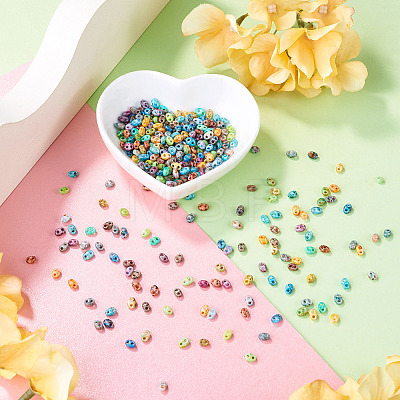 300Pcs Picasso Glass Seed Beads EGLA-TA0013-75-1