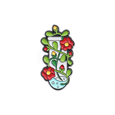 Flower Pot Alloy Enamel Brooches PW-WG1CC6F-03-1