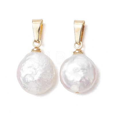 Natural Baroque Pearl Keshi Pearl Pendants PALLOY-JF05373-1