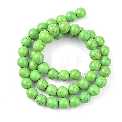 Synthetic Turquoise Beads Strands TURQ-G106-8mm-02B-1