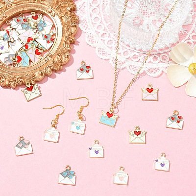 18Pcs 9 Colors Alloy Enamel Pendants ENAM-YW0008-52-1