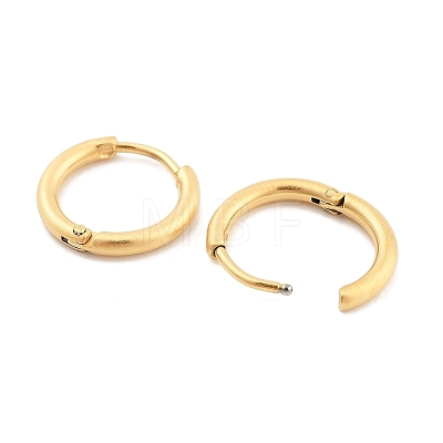 Ion Plating(IP) Frosted 304 Stainless Steel Huggie Hoop Earrings for Women EJEW-C096-32D-G-1