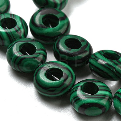 Synthetic Malachite Beads Strands G-P536-A19-01-1