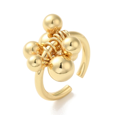 Brass Open Cuff Rings for Women RJEW-M169-02G-1