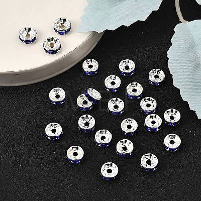 Brass Grade A Rhinestone Spacer Beads RB-A014-Z8mm-05S-1