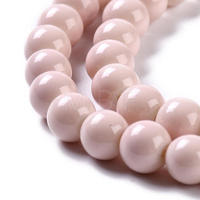 Painted Glass Beads Strands X-DGLA-S071-6mm-B12-1