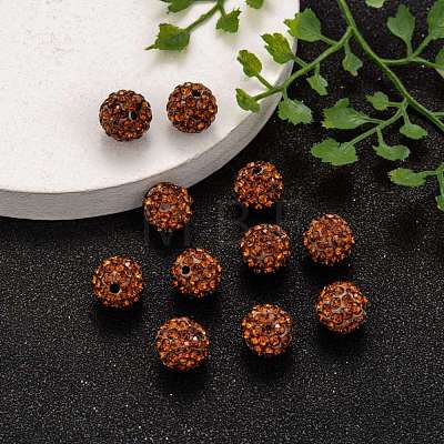 Pave Disco Ball Beads RB-A130-10mm-22-1