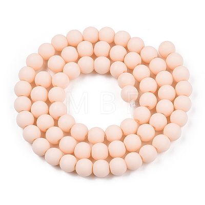 Opaque Glass Beads Strands GLAA-T032-P6mm-MD09-1