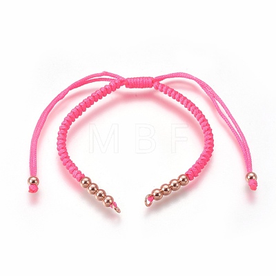 Nylon Cord Braided Bead Bracelets Making BJEW-F360-FRG11-1