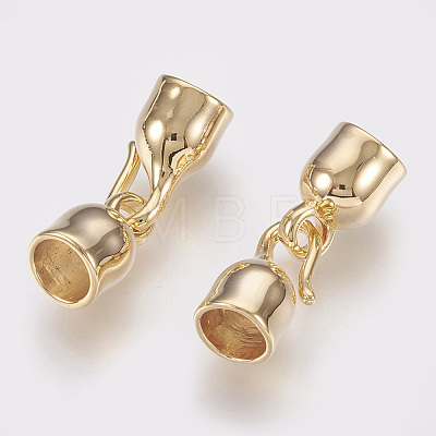 Brass Hook Clasps X-KK-Q735-215G-1