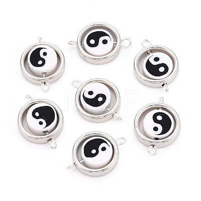 Polymer Clay Beads with CCB Plastic Frame Connector Charms CLAY-T022-35M-01A-1