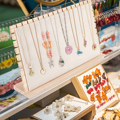 Wooden Necklace Display Stands AJEW-WH0459-92A-1