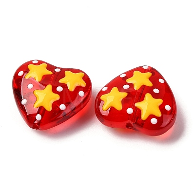 Glass Enamel Beads GLAA-Q125-01A-03-1
