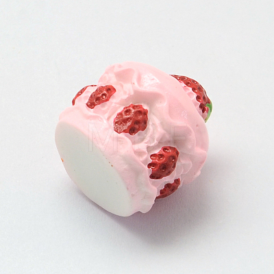 Strawberry Cake Resin Decoden Cabochons X-CRES-R183-05B-1