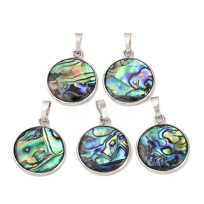 Abalone Shell/Paua Shell Pendants SSHEL-L008-04P-1