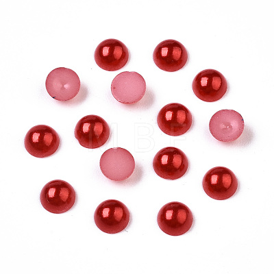 5000pcs ABS Plastic Imitation Pearl Cabochons SACR-S738-5mm-Z1-1