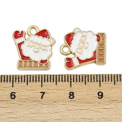 Christmas Themes Alloy Enamel Pendants ENAM-Z023-01G-02-1