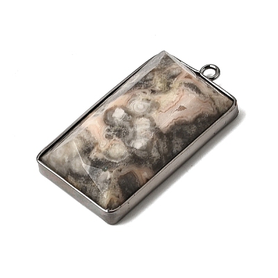 Natural Crazy Agate Pendants G-P614-01EB-01-1