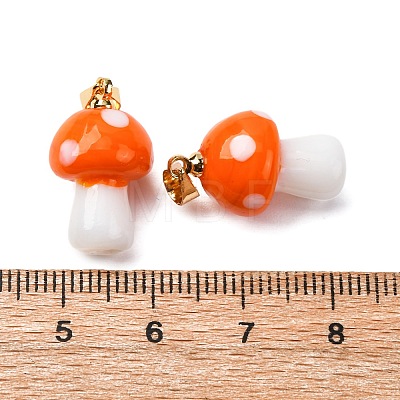 Handmade Lampwork Pendants LAMP-S069-08G-1
