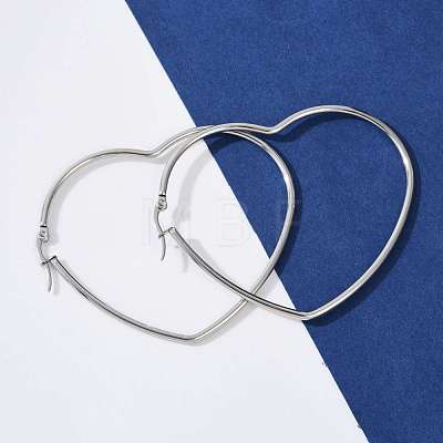 Tarnish Resistant 201 Stainless Steel Hoop Earrings EJEW-A052-09C-1