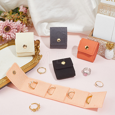 5Pcs 5 Styles PU Leather Jewelry Rolls ABAG-CL0001-69-1