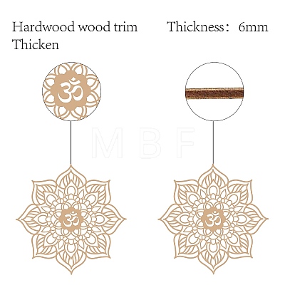 Laser Cut Basswood Wall Sculpture WOOD-WH0113-084-1