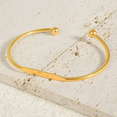 304 Stainless Steel Cuff Bangles IL3957-2-1