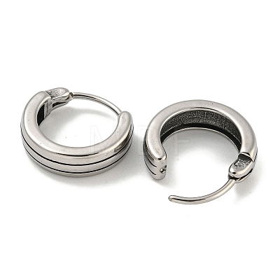 316 Surgical Stainless Steel Hoop Earrings EJEW-D096-23J-AS-1