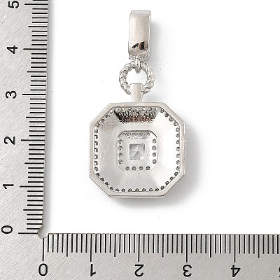 Brass Micro Pave Cubic Zirconia Pendants KK-U047-05P-1